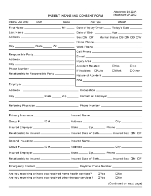 Patient Intake and Consent Form