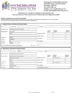 UK Advertisement Consent Application