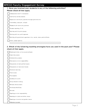 WRCCC Faculty Engagement Survey
