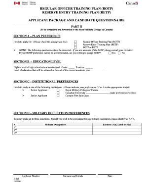 Canadian Military Officer Training Application