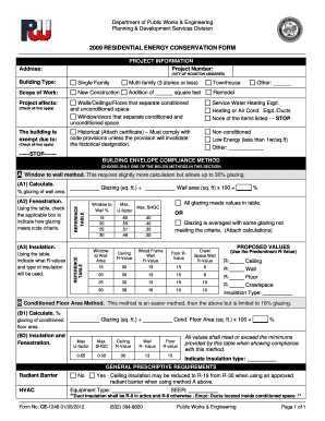 Residential Energy Conservation Form