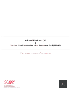 Vulnerability Index and Service Prioritization Decision Assistance Tool