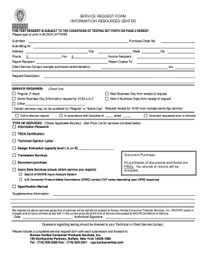 Service Request Form
