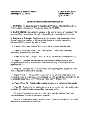 Va handbook 7002 1