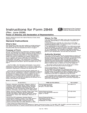 IRS Form 2848 Power of Attorney