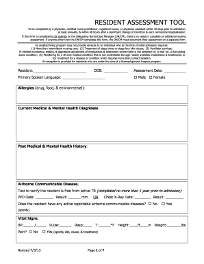 Resident Assessment Tool
