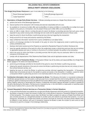 Oklahoma Single-Party Broker Disclosure