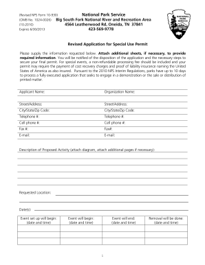 Commercial Use Authorization Form CRAFT VENDORS - nps