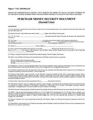 Texas Purchase Money Security Document