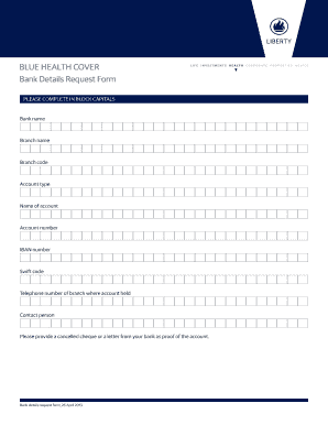 Bank Details Request Form
