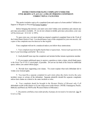 Civil Rights Complaint Form