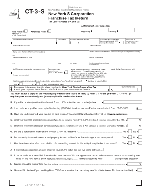 New York S Corporation Franchise Tax Return