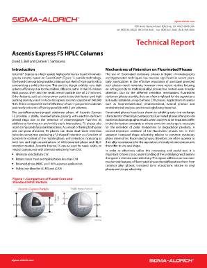 Supelco coa search - Ascentis Express HILIC Guide: Faster Analysis of ... - Sigma-Aldrich