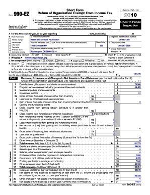 Form 990-EZ Tax Return