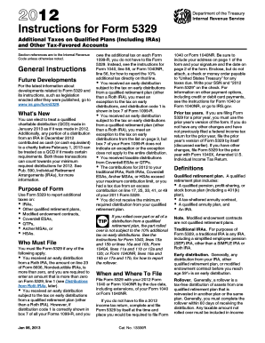 IRS Form 5329 Instructions