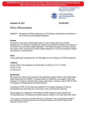 Policy memo - USCISs policy memorandum - uscis