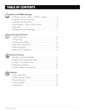 Junior Girl Scouts Wildlife Activity Booklet