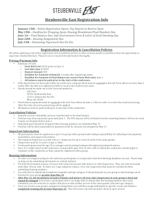 Registration InfoSteubenville East 2016docx