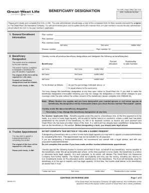 Beneficiary Designation Form