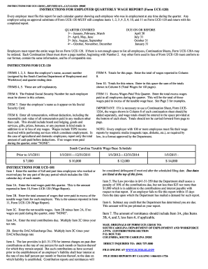 South Carolina Employer Quarterly Wage Report