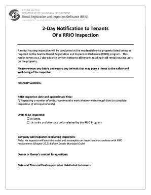 Seattle RRIO Inspection Notice