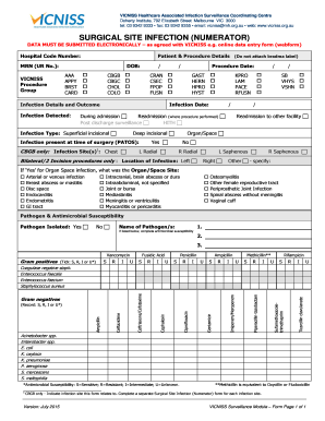 Surgical Site Infection Form