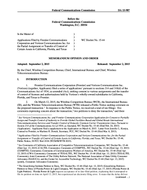 Transfer of Control Applications Granted for Frontier and Verizon - apps fcc