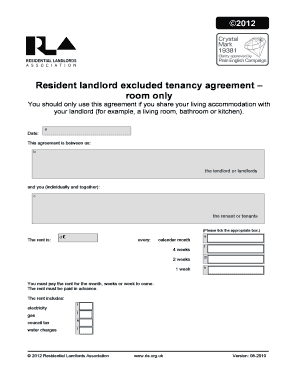 Resident Landlord Excluded Tenancy Agreement