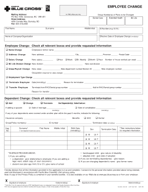 Employee Change Form