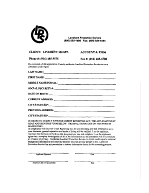 Rental Application Form