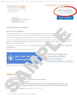 Workers' Compensation Premium Notice