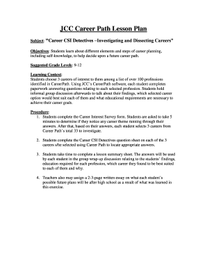Career CSI Detectives Lesson Plan