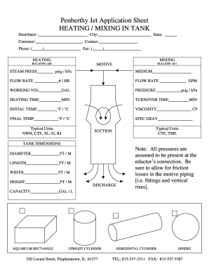 Penberthy Jet Application Sheet