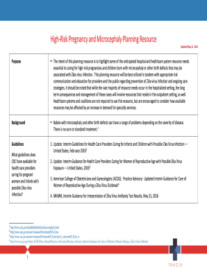 High-Risk Pregnancy and Microcephaly Planning Resource NHPP Request - HVA Chart