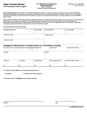 HUD Pre-Foreclosure Sale Contract