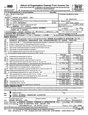 Form 990 2012