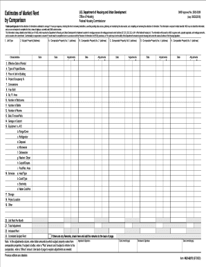 HUD-92273 Market Rent Estimation Form