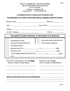 Authorization to Release Medical Information