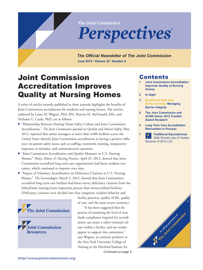 Fillable Online Sample Issue Joint Commission Resources Fax Email