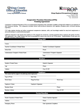 California CVE Training Agreement