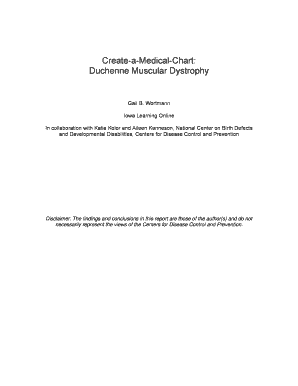 Duchenne Muscular Dystrophy Medical Chart Template