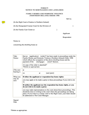 Notice to Mortgagees and Landlords