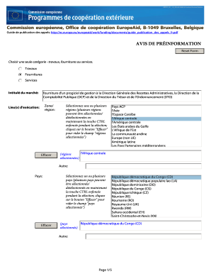 Avis de préinformation