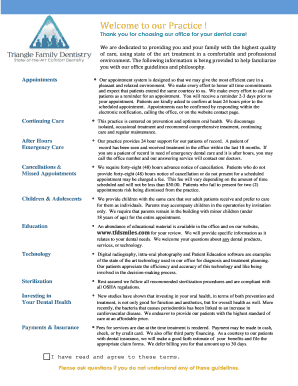 Dental Practice Patient Registration Form