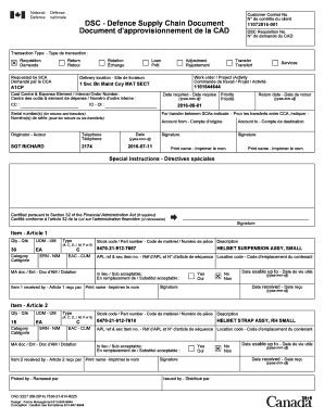 DSC Requisition Form