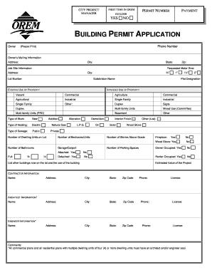 Orem Building Permit Application