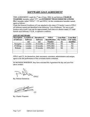 How do i write a loan agreement letter - Software loan agreement - sec