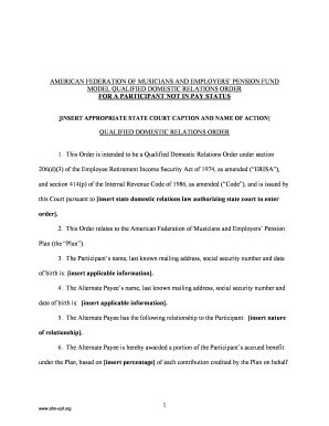 Qualified Domestic Relations Order