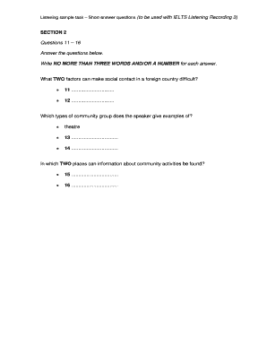IELTS Listening Practice Test