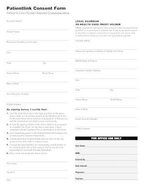 Patientlink Consent Form
